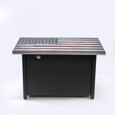 Image showing  40 in. Rectangular Outdoor Commemorative Propane Gas Fire Table