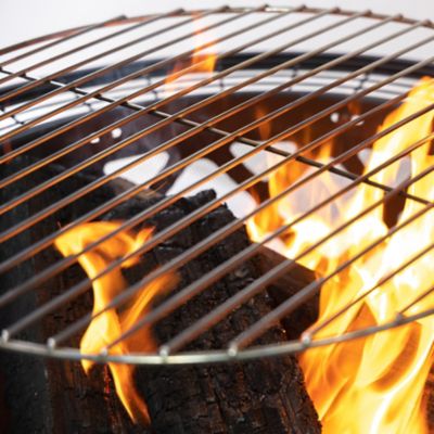 Image showing 7 th Deko Living 33 in. Outdoor Steel Wood-Burning Fire Pit Grill and Rotisserie