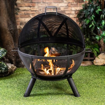Image showing  Outdoor Steel Woodburning Sphere Fire Pit