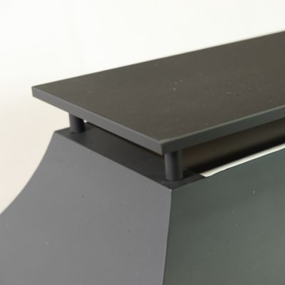 Image showing  36 in. Rectangular Outdoor Steel Wood-Burning Fireplace with Log Storage Compartment