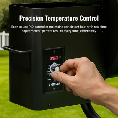 Image showing  Pellet Smoker Grill, 553 sq. in. Premium Heavy-Duty Steel, Auto Temperature Control for Outdoor Backyard BBQ