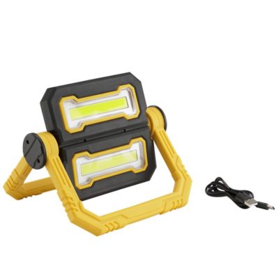 TORCHSTAR 2-Pack Portable LED Work Light – COB Flashlight, Battery-Operated, 5000K Daylight, Orange