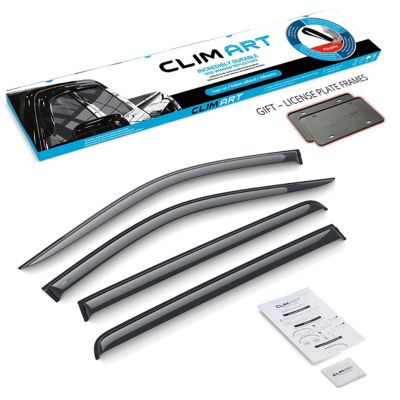 CLIM ART Tape-On Window Deflectors Extra Durable, 419003LPV2