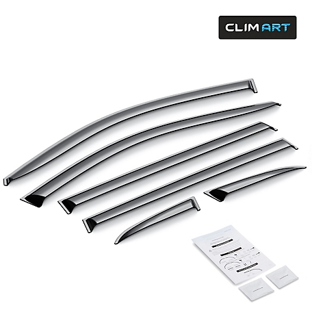 CLIM ART Tape-On Window Deflectors Extra Durable, 514031