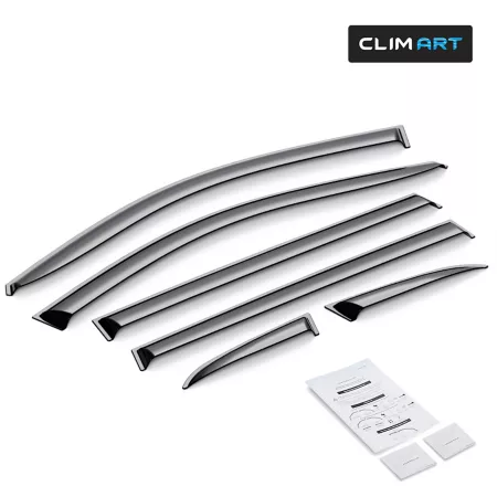 CLIM ART Extra Durable Taped Window Deflectors 514031 Window Deflectors