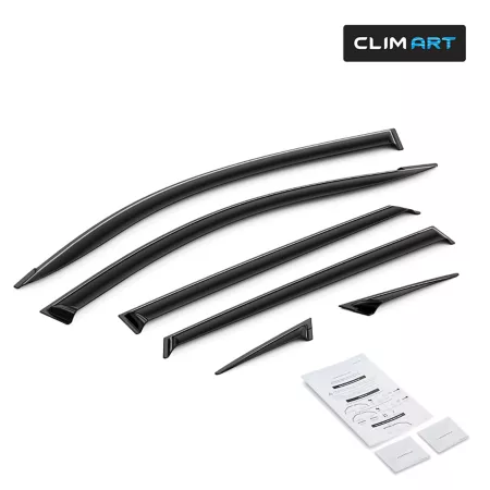 CLIM ART Extra Durable Taped Window Deflectors 515037 Window Deflectors