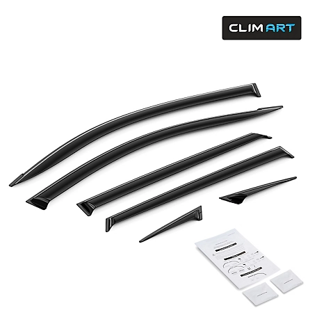 CLIM ART Tape-On Window Deflectors Extra Durable, 515037