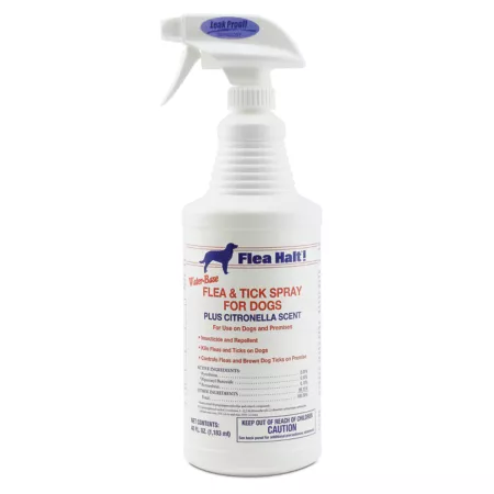 Flea Halt Flea and Tick Spray with Lemongrass Scent for Dogs 32 oz. Dog Flea & Tick Sprays Wipes & Powder