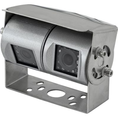 Image showing  Stainless Steel Dual Camera Heated Waterproof Night Vision Color Camera with Audio