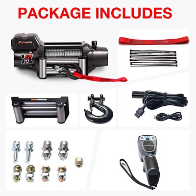 Image showing 5 th XPOWER 12V Electric Truck/SUV/Jeep Winch, 10,000 lb. Capacity, Non-Integrated Steel Rope
