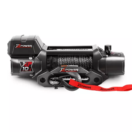 XPOWER 12V Electric Winch for Truck/SUV/Jeep 10 000 lb Capacity Non-Integrated Synthetic Rope Truck & SUV Winches