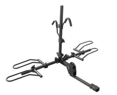 Image showing  80 lb. Capacity 2-Bicycle Deluxe Rack for 2 in. Hitch Secure, Heavy-Duty Bike Carrier for SUVs, RVs, and Trailers