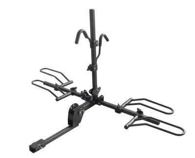 Image showing  80 lb. Capacity 2-Bicycle Deluxe Rack for 2 in. Hitch Secure, Heavy-Duty Bike Carrier for SUVs, RVs, and Trailers