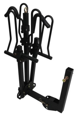 Image showing  80 lb. Capacity 2-Bicycle Deluxe Rack for 2 in. Hitch Secure, Heavy-Duty Bike Carrier for SUVs, RVs, and Trailers