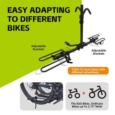 Image showing 5 th TowingMaster 80 lb. Capacity 2-Bicycle Deluxe Rack for 2 in. Hitch Secure, Heavy-Duty Bike Carrier for SUVs, RVs, and Trailers