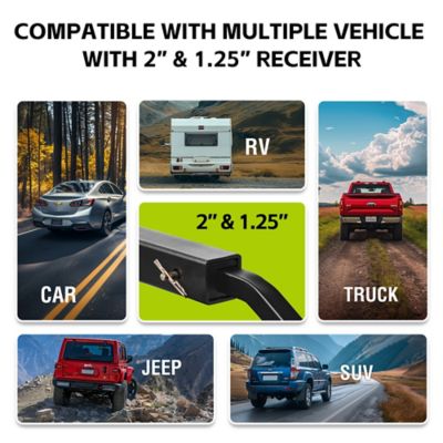 Image showing 7 th TowingMaster 80 lb. Capacity 2-Bicycle Deluxe Rack for 2 in. Hitch Secure, Heavy-Duty Bike Carrier for SUVs, RVs, and Trailers