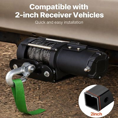 Image showing  3,500 lb. Winch Mount for 2-Inch Receiver Heavy-Duty, Secure Mounting Solution for ATVs and UTVs