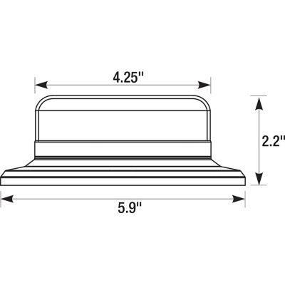 Image showing  6 in. Class 1 Low Profile Amber LED Beacon with Blunt Cut Leads