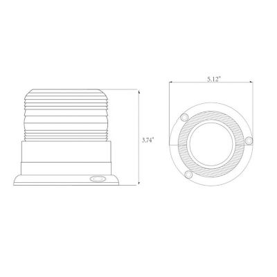 Image showing  5 in. x 4 in. LED Beacon Strobe Light with Magnetic and Permanent Mount