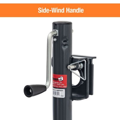 Image showing  1-Ton Side Wind Trailer Jack with Swivel Mount