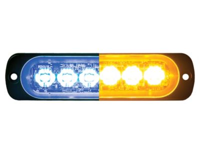 Buyers Products 4.5 in. Amber/Blue Thin LED Strobe Light with 28 Flash Patterns