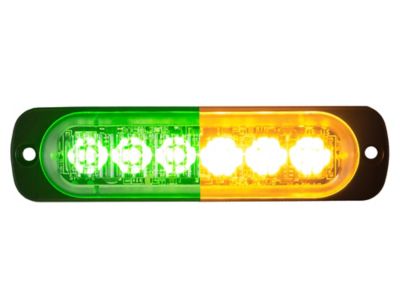 Buyers Products 4.5 in. Amber/Green Thin LED Strobe Light with 28 Flash Patterns