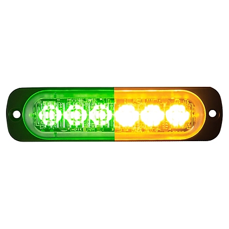 Buyers Products Dual Color Thin LED Strobe Light, Green