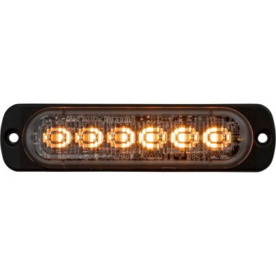 Image showing  4.5 in. Amber/Green Thin LED Strobe Light with 28 Flash Patterns