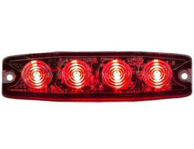 Buyers Products 4.5 in. Ultra Thin Red LED Strobe Light with 23 Flash Patterns