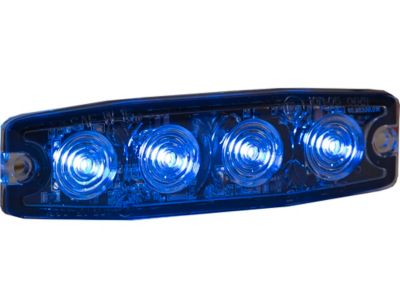 Image showing  4.5 in. Ultra Thin Blue LED Strobe Light with 23 Flash Patterns