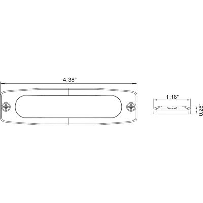 Image showing  4.5 in. Ultra Thin Blue LED Strobe Light with 23 Flash Patterns