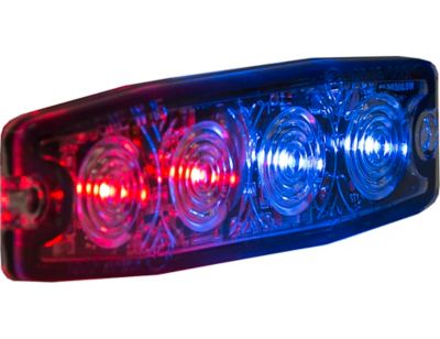 Image showing  4.5 in. Ultra Thin Red/Blue LED Strobe Light with 23 Flash Patterns