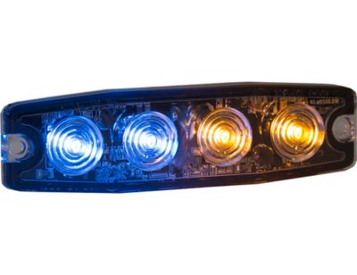 Image showing  4.5 in. Ultra Thin Amber/Blue LED Strobe Light with 23 Flash Patterns