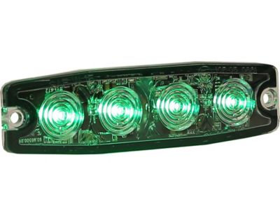 Image showing  4.5 in. Ultra Thin Green LED Strobe Light with 23 Flash Patterns