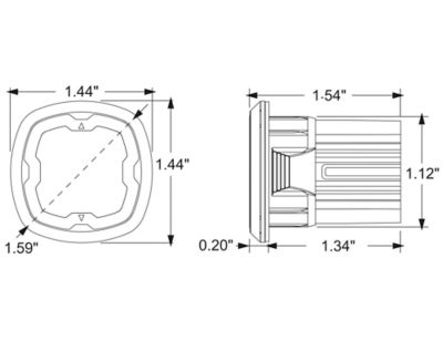 Image showing 6 th Buyers Products 1.5 in. Flush Surface Mount Clear LED Strobe Light with 17 Flash Patterns