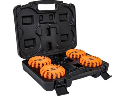 Buyers Products Round Rechargeable Strobe/Flare Kit with 4 Flares and Charging Case