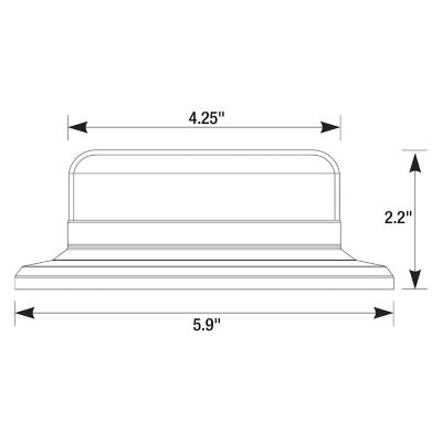 Image showing  6 in. Class 1 Low Profile Amber LED Beacon with Auxiliary Plug