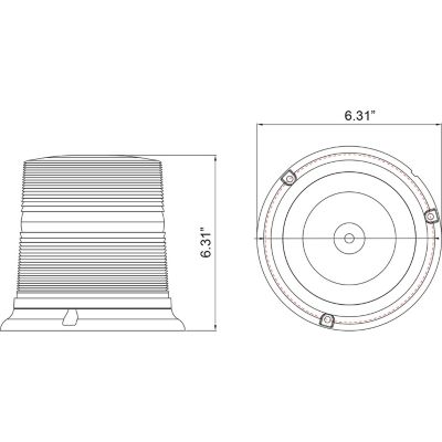 Image showing 5 th Buyers Products Incandescent Beacon Strobe Light