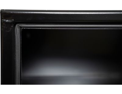 Image showing  18 x 18 x 36in. Black Steel Underbody Truck Box with Built In Shelf and 3-Point Compression Latch