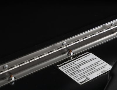 Image showing 9 th Buyers Products 14 x 16 x 30in. Black Steel Underbody Truck Box with Built In Shelf and T-Handle Latch