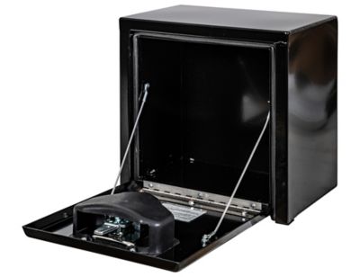 Image showing 7 th Buyers Products 15 x 10 x 15in. Black Steel Underbody Truck Box with T-Handle