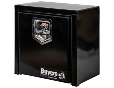 Image showing 8 th Buyers Products 15 x 10 x 15in. Black Steel Underbody Truck Box with T-Handle