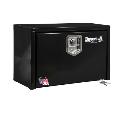 Buyers Products 15 in. x 10 in. x 24 in. Black Steel Underbody Truck Tool Box with T-Handle