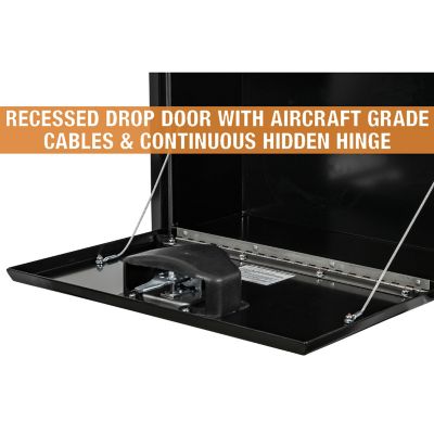 Image showing  15 x 10 x 24in. Black Steel Underbody Truck Tool Box with T-Handle