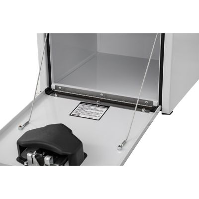 Image showing  18 in. x 18 in. x 18 in. White Steel Underbody Truck Box with Paddle Latch