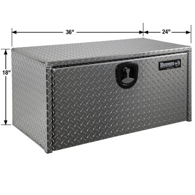 Image showing  18 x 24 x 36in. Diamond Tread Aluminum Underbody Truck Tool Box