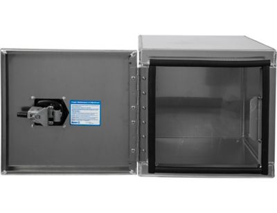 Image showing  18 x 18 x 18in. Smooth Aluminum Barn Door Underbody Truck Tool Box with Compression Latch