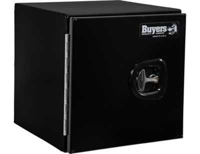 Buyers Products 18 in. x 18 in. x 18 in. Black Smooth Aluminum Barn Door Underbody Truck Tool Box with Compression Latch