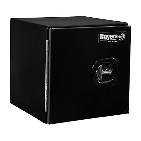 Buyers Products 18 in. x 18 in. x 18 in. Black Smooth Aluminum Barn Door Underbody Truck Tool Box with Compression Latch