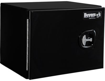 Buyers Products Smooth Aluminum Underbody Truck Tool Box - Single Barn Door, Compression Latch, 1705800